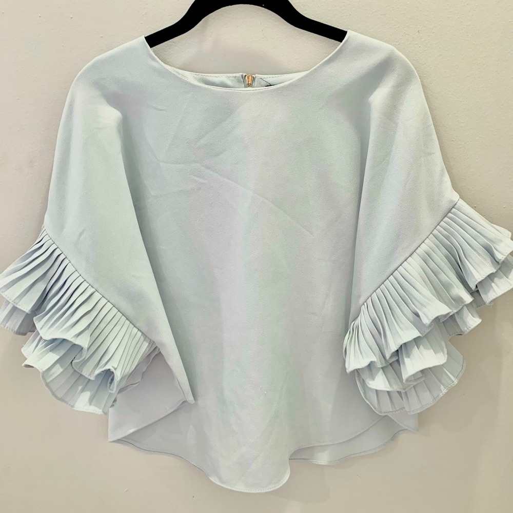 Ruffle sleeve blouse